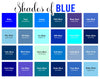 160 Shades of Blue: Color Names, Hex, RGB, CMYK Codes