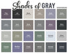 180 Shades of Gray: Color Names, Hex, RGB, CMYK Codes