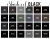 150 Shades of Black: Color Names, Hex, RGB, CMYK Codes