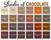 40 Shades of Chocolate: Color Names, Hex, RGB, CMYK Codes